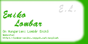 eniko lombar business card